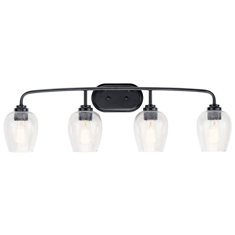 Image 2 Kichler Valserrano 33 1/2 inch Wide 4-Light Black Bath Light more views