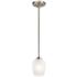 Kichler Valserrano 5" Wide Brushed Nickel White Glass Mini Pendant