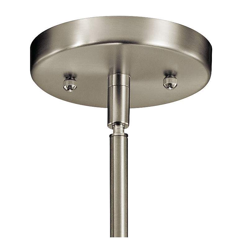 Image 4 Kichler Valserrano 5" Wide Brushed Nickel White Glass Mini Pendant more views
