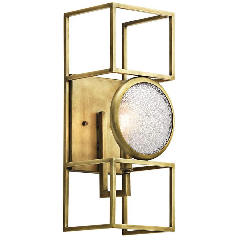 Image 1 Kichler Vance 16 inch High Natural Brass Wall Sconce