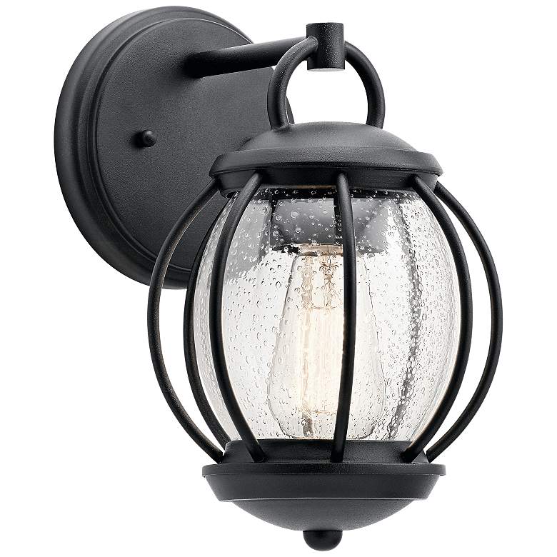 Image 1 Kichler Vandalia 11 1/2"H Textured Black Outdoor Wall Light