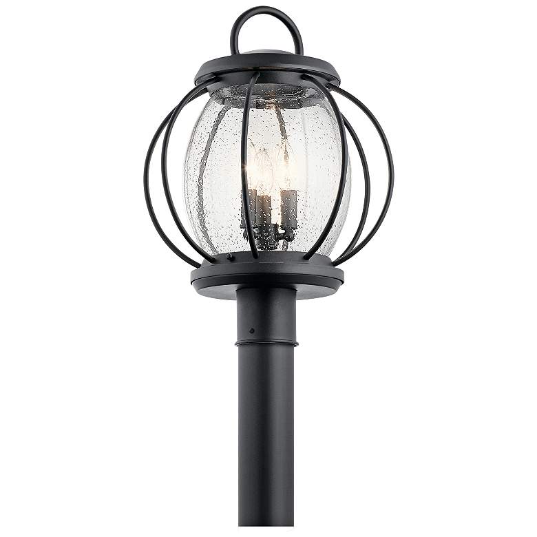 Image 1 Kichler Vandalia 19" High Textured Black Outdoor Post Light