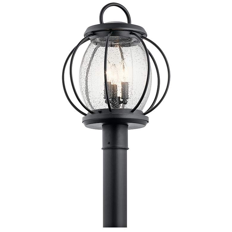 Image 1 Kichler Vandalia 19 inch High Textured Black Outdoor Post Light