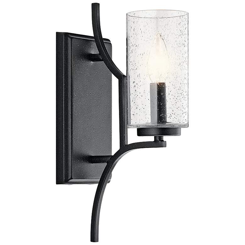 Image 2 Kichler Vara 14 1/2" High Distressed Black Wall Sconce