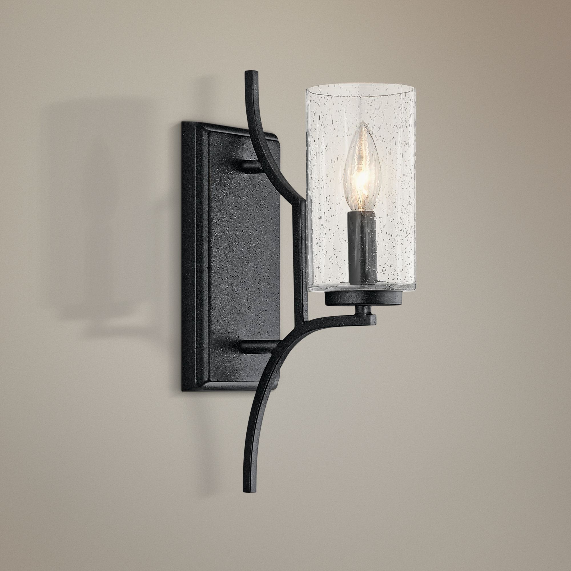 black interior wall sconces