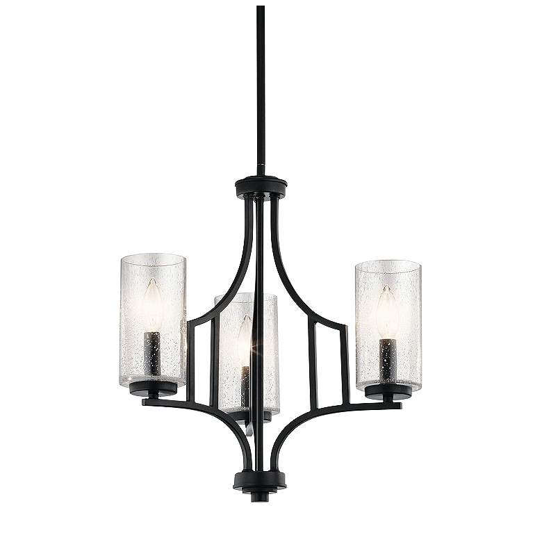 Image 1 Kichler Vara 18" Wide Distressed Black 3-Light Chandelier