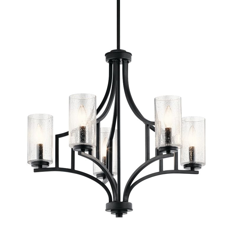 Kichler Vara 25 1/4"W Distressed Black 5Light Chandelier 42D60 Lamps Plus