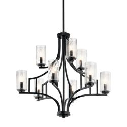 Kichler Vara 25 3/4"W Distressed Black 9-Light Chandelier