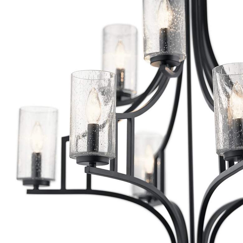 Image 2 Kichler Vara 25 3/4 inchW Distressed Black 9-Light Chandelier more views