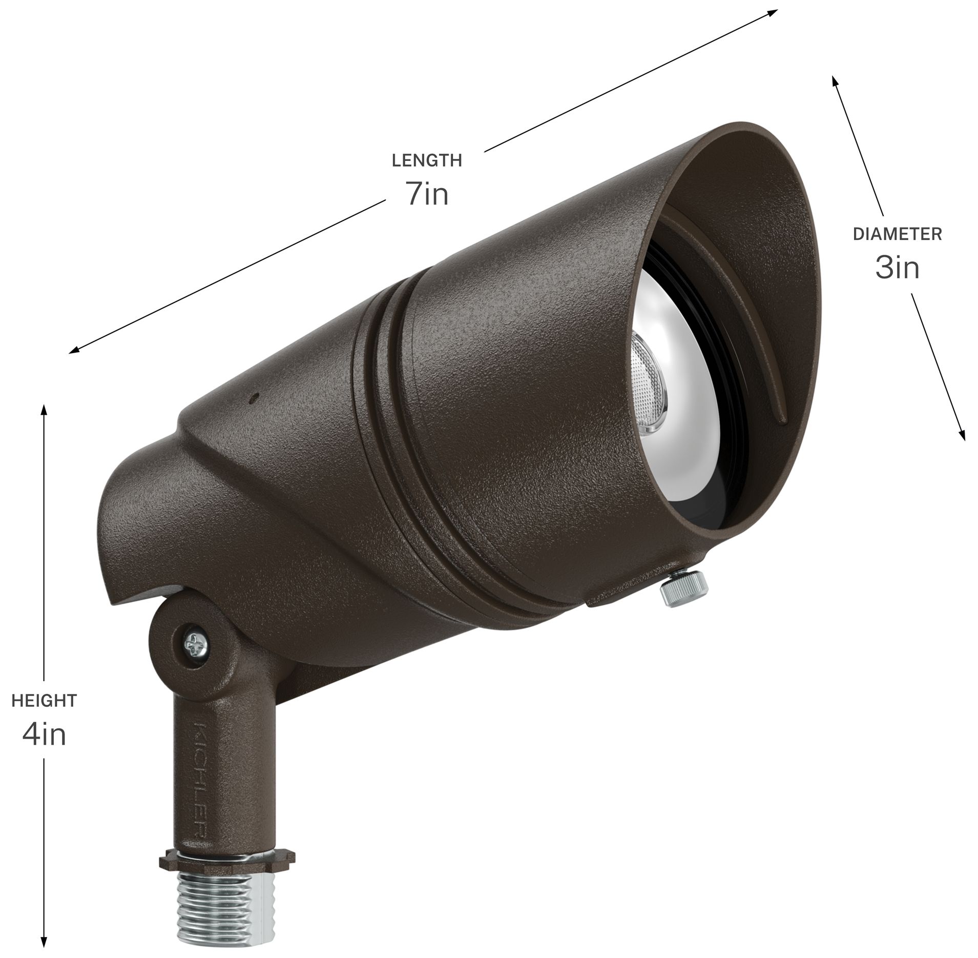 Image 6 Kichler Varia Large Adjustable Integrated Accent Light Architectural Bronze more views