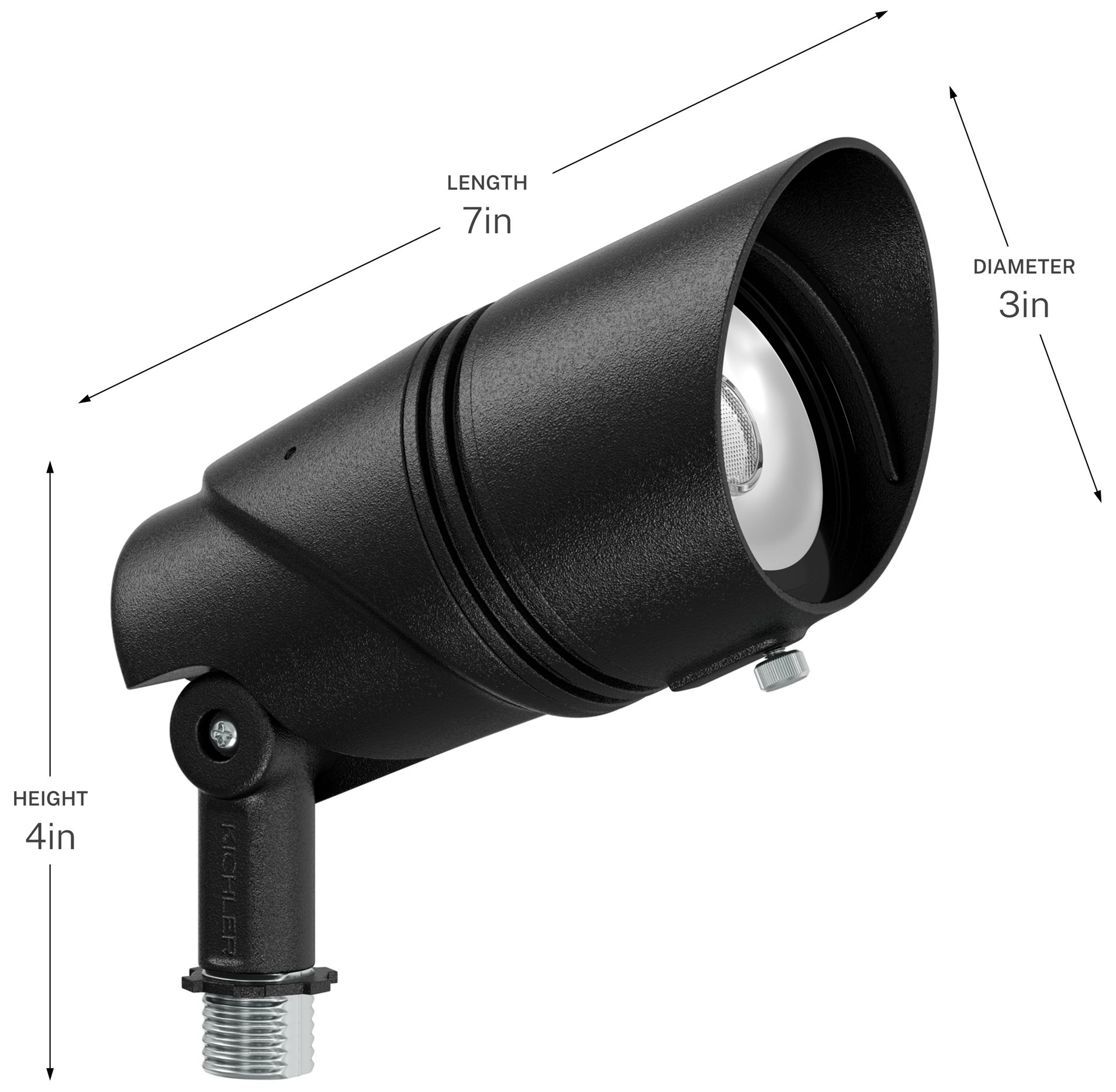 Image 6 Kichler Varia Large Adjustable Integrated in Textured Black more views