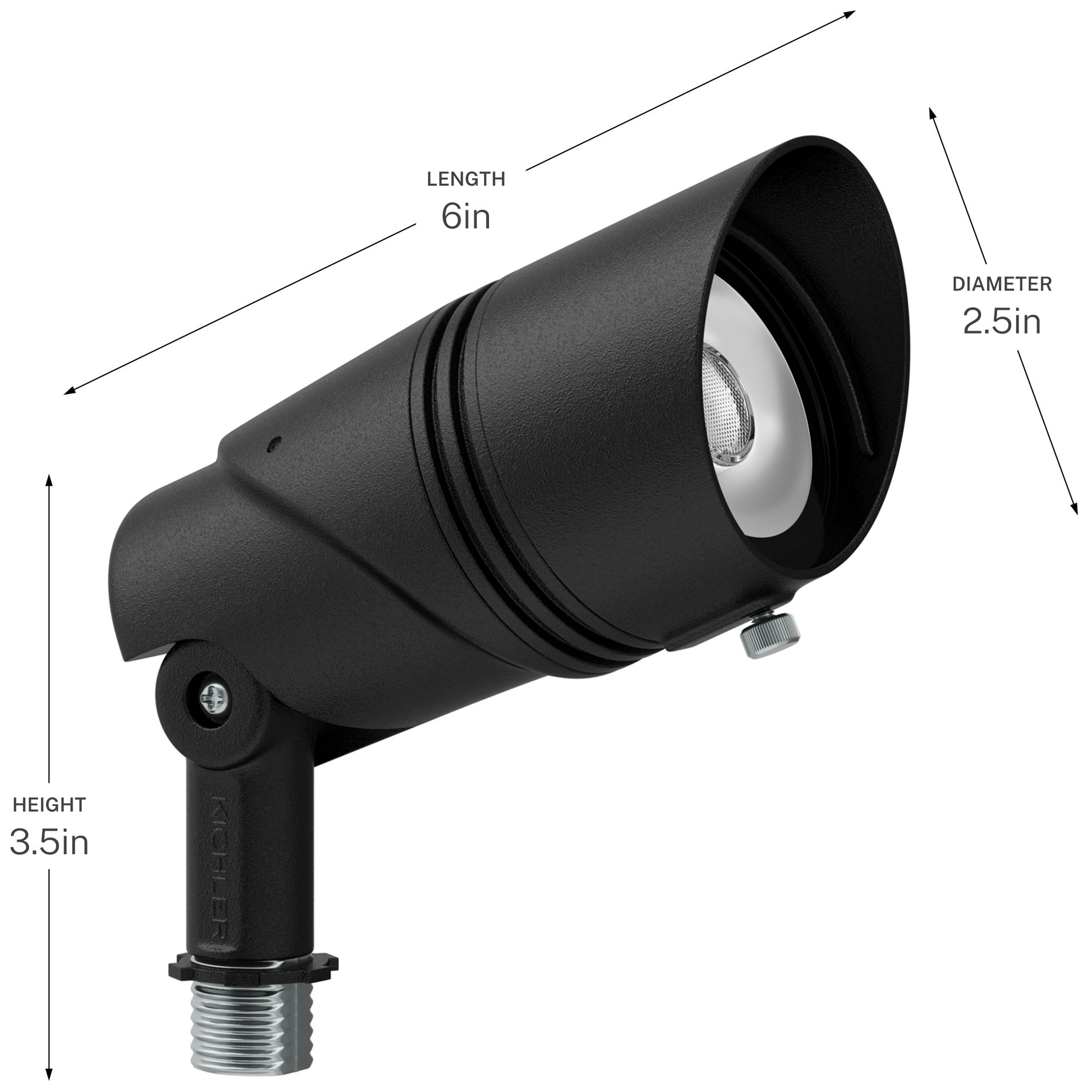 Image 7 Kichler Varia Medium Adjustable Integrated Accent Light in Textured Black more views