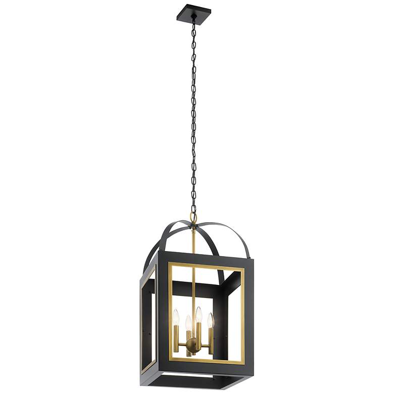 Image 3 Kichler Vath 16"W Black and Natural Brass 4-Light Pendant