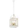 2_Kichler Vath 16"W White and Natural Brass 4-Light Pendant