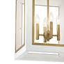 3_Kichler Vath 16"W White and Natural Brass 4-Light Pendant more views