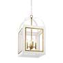 4_Kichler Vath 16"W White and Natural Brass 4-Light Pendant more views