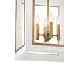5_Kichler Vath 16"W White and Natural Brass 4-Light Pendant more views