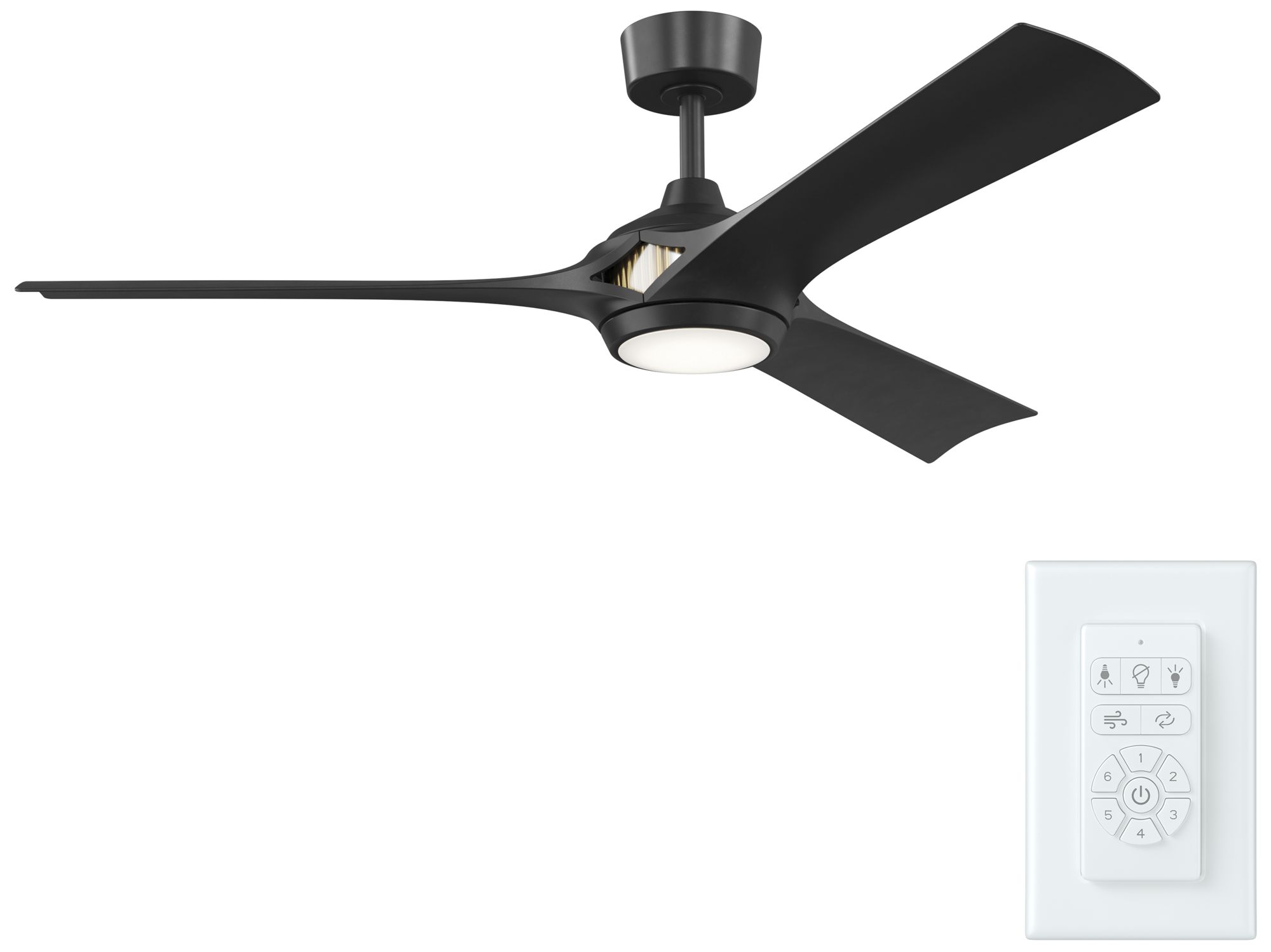 Thumbnail3 of Kichler Veetra 3 Blade 56" Ceiling Fan Matte Black Matte Black Blades more views