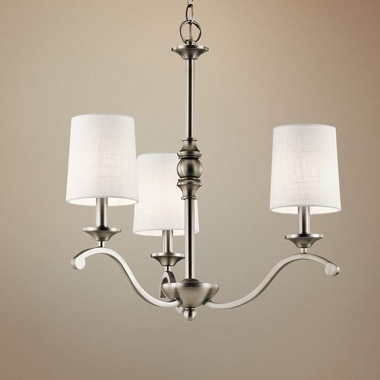 Image 1 Kichler Versailles 23"W Antique Pewter 3-Light Chandelier