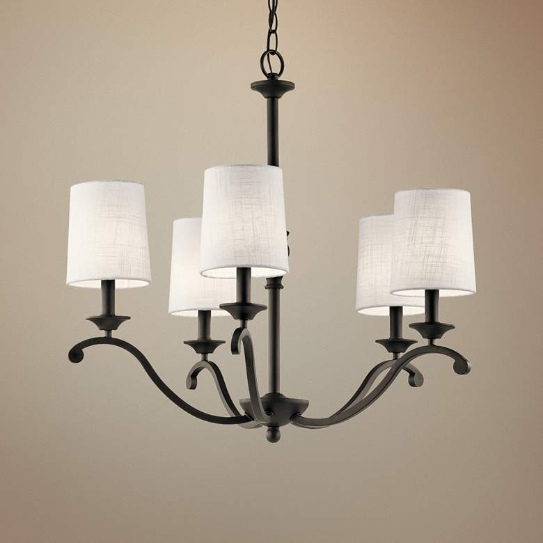 Image 1 Kichler Versailles 26 1/4"W Olde Bronze 5-Light Chandelier