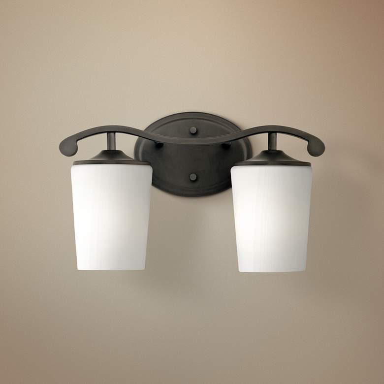 Image 1 Kichler Versailles 9 1/4"H Olde Bronze 2-Light Wall Sconce