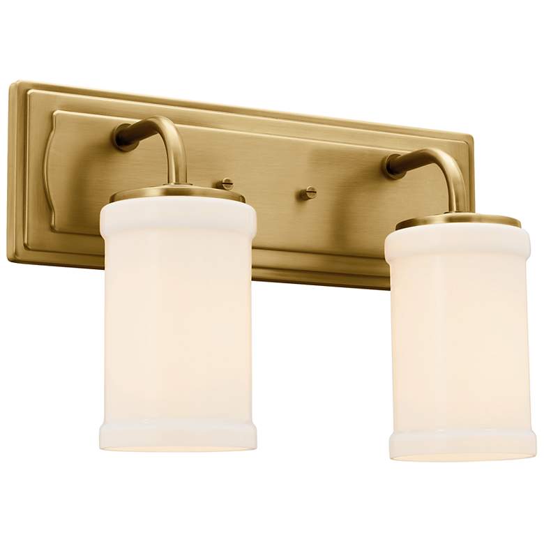 Image 3 Kichler Vetivene 10 1/4"H Natural Brass 2-Light Wall Sconce