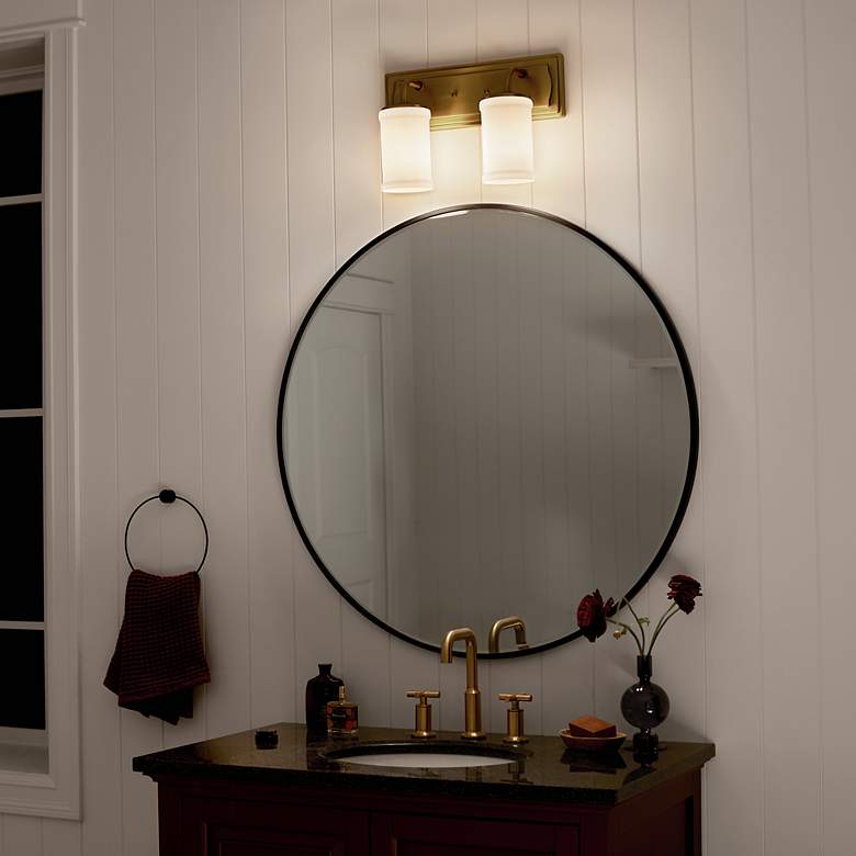 Image 6 Kichler Vetivene 10 1/4"H Natural Brass 2-Light Wall Sconce more views
