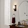 Thumbnail4 of Kichler Vetivene 12" High Textured Black Wall Light more views