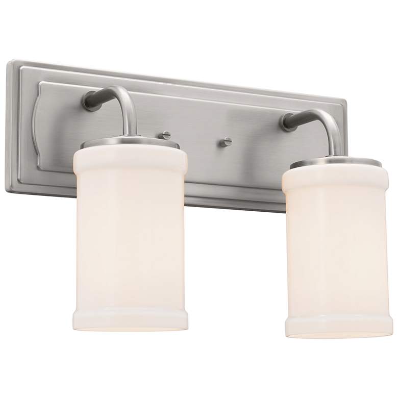 Image 2 Kichler Vetivene 15 1/4" Wide Classic Pewter 2-Light Bath Wall Sconce