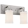 2_Kichler Vetivene 15 1/4" Wide Classic Pewter 2-Light Bath Wall Sconce