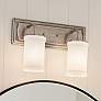 1_Kichler Vetivene 15 1/4" Wide Classic Pewter 2-Light Bath Wall Sconce