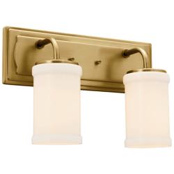 Kichler Vetivene 15 1/4" Wide Natural Brass 2-Light Bath Wall Sconce