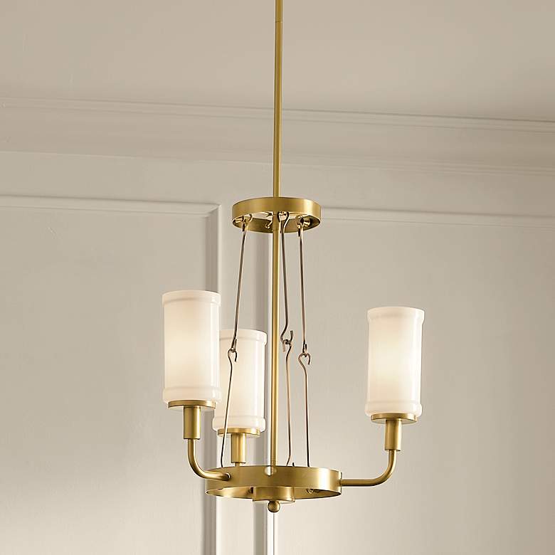 Image 1 Kichler Vetivene 19 3/4"W Natural Brass 3-Light Chandelier