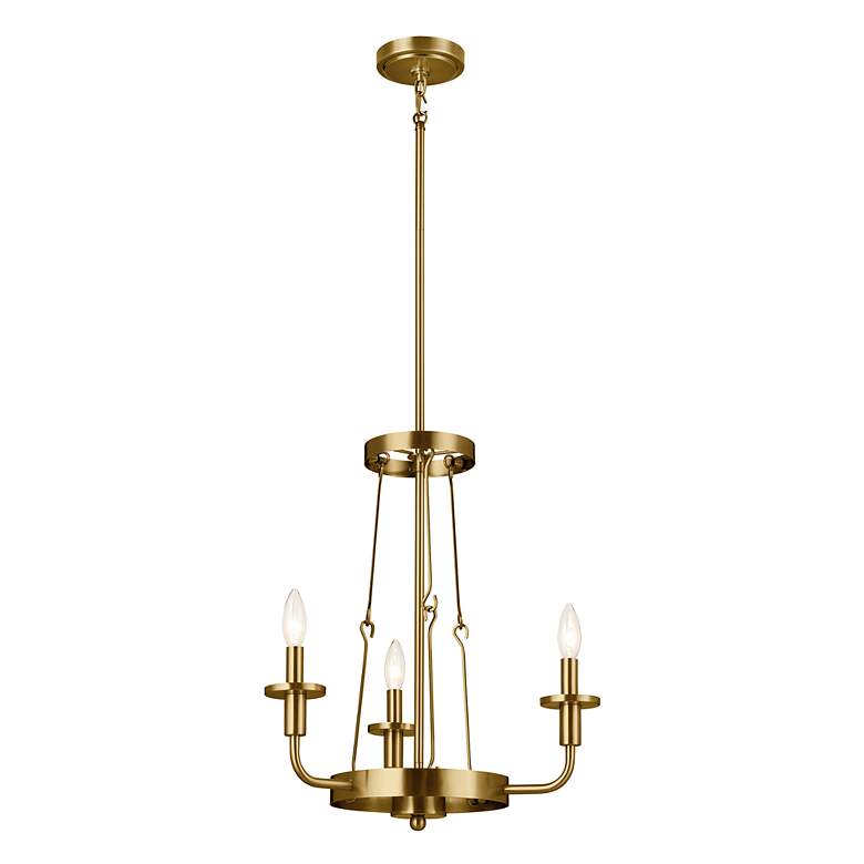 Image 5 Kichler Vetivene 19 3/4"W Natural Brass 3-Light Chandelier more views