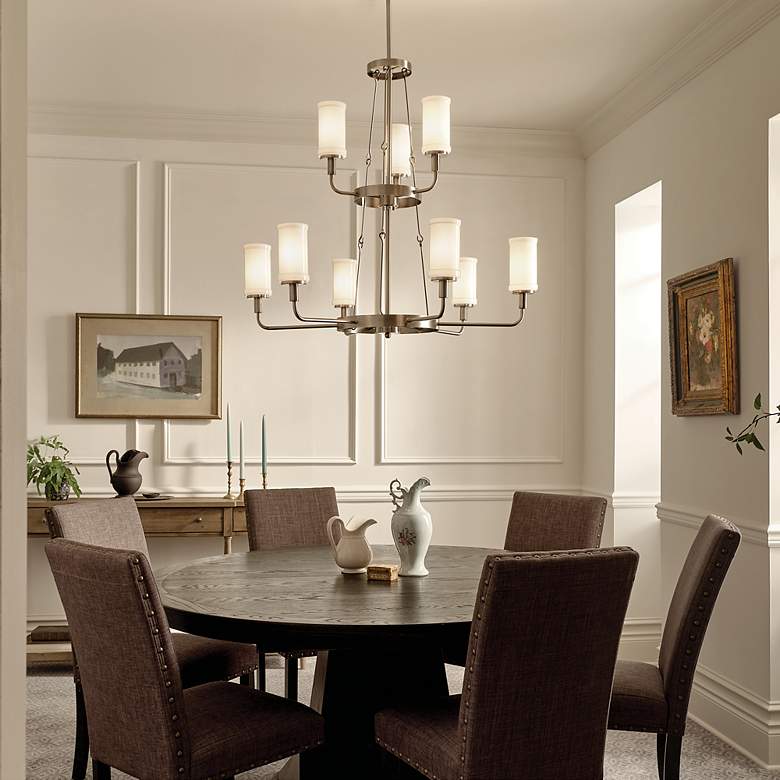 Image 7 Kichler Vetivene 39 3/4" Classic Pewter 9-Light Double Tier Chandelier more views