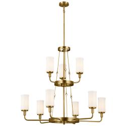 Kichler Vetivene 39 3/4" Natural Brass 9-Light Double Tier Chandelier