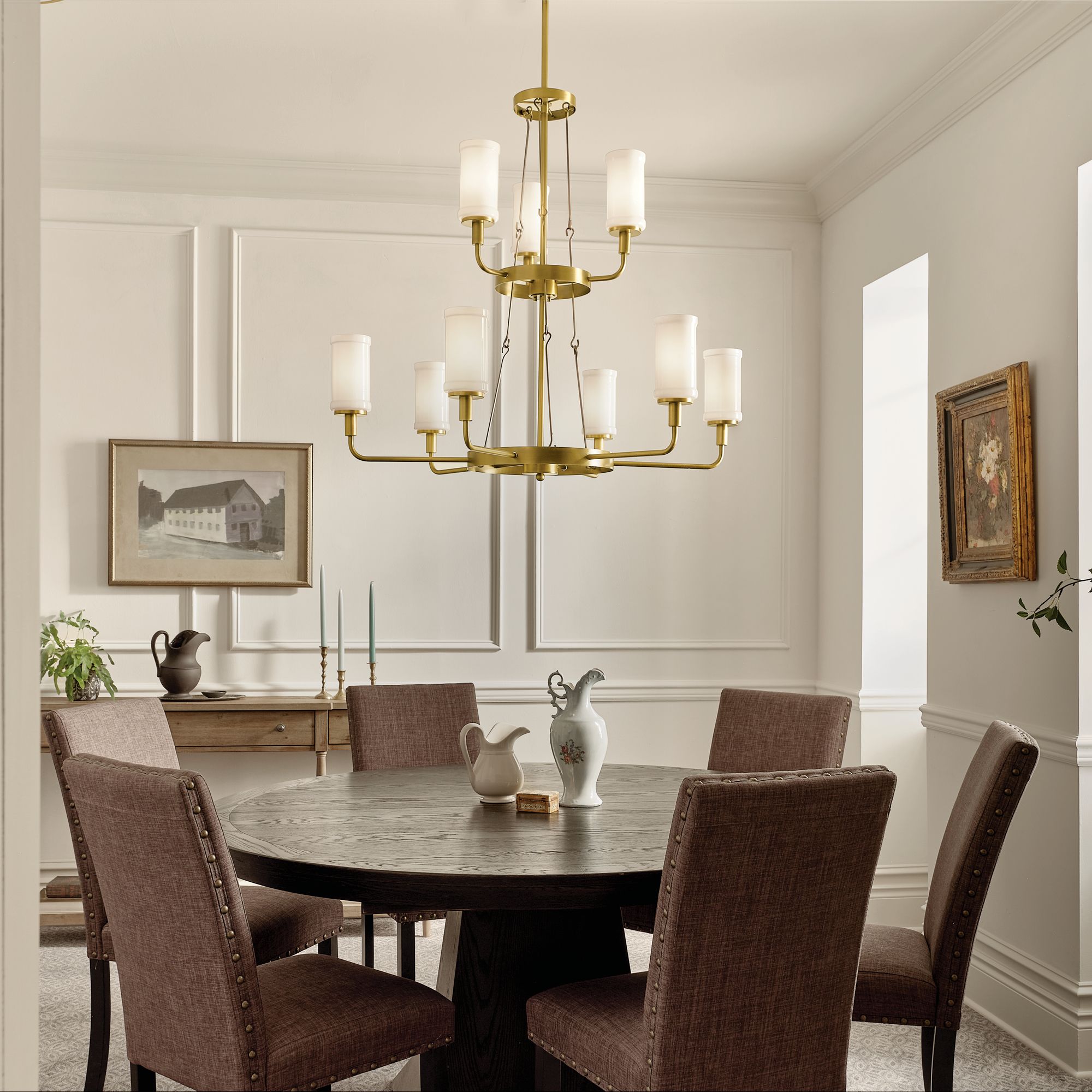 Kichler Vetivene 39 3/4" Natural Brass 9-Light Double Tier Chandelier