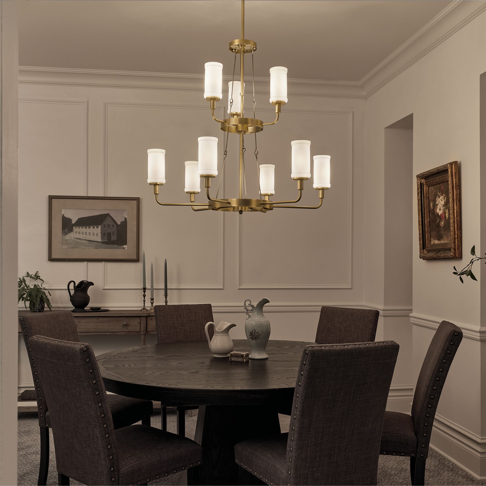 Kichler Vetivene 39 3/4" Natural Brass 9-Light Double Tier Chandelier