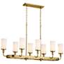3_Kichler Vetivene 46 1/2" Wide Natural Brass 8-Light Linear Chandelier