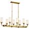 Kichler Vetivene 46 1/2" Wide Natural Brass 8-Light Linear Chandelier