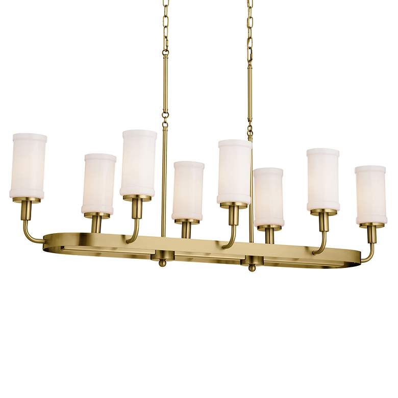 Image 7 Kichler Vetivene 46 1/2" Wide Natural Brass 8-Light Linear Chandelier more views