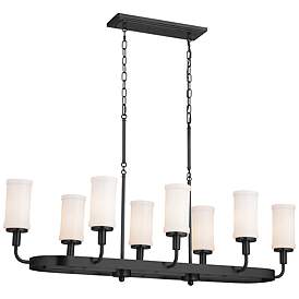 Image1 of Kichler Vetivene 46 1/2" Wide Textured Black 8-Light Linear Chandelier