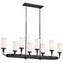 Thumbnail1 of Kichler Vetivene 46 1/2" Wide Textured Black 8-Light Linear Chandelier