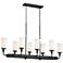 Kichler Vetivene 46 1/2" Wide Textured Black 8-Light Linear Chandelier