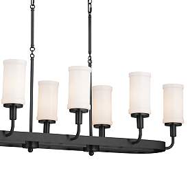 Image2 of Kichler Vetivene 46 1/2" Wide Textured Black 8-Light Linear Chandelier more views