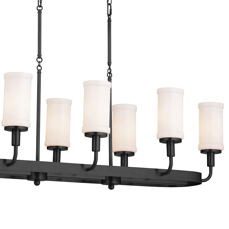 Image 2 Kichler Vetivene 46 1/2" Wide Textured Black 8-Light Linear Chandelier more views