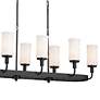 Thumbnail2 of Kichler Vetivene 46 1/2" Wide Textured Black 8-Light Linear Chandelier more views