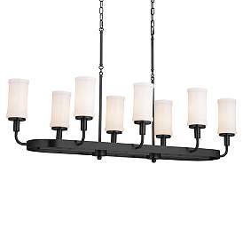 Image3 of Kichler Vetivene 46 1/2" Wide Textured Black 8-Light Linear Chandelier more views