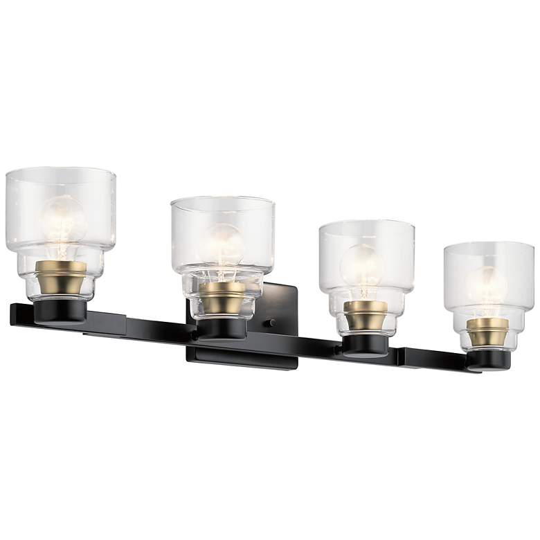 Image 2 Kichler Vionnet 33 1/2" Wide Black 4-Light Bath Light