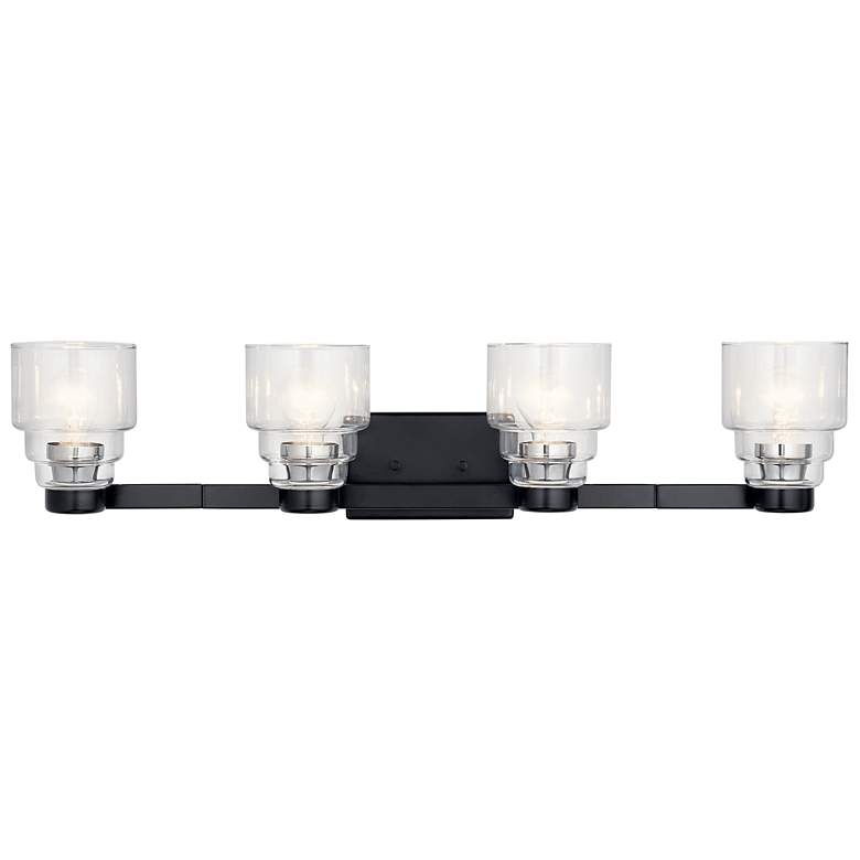 Image 4 Kichler Vionnet 33 1/2" Wide Black 4-Light Bath Light more views